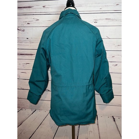 Woolrich Woman Lined Full Zip Coat Jacket Small Wool Vintage Plaid Lining - Picture 2 of 14